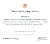 Certification for HubSpot Academy